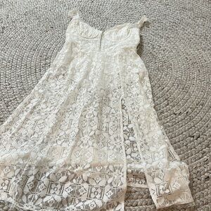 For Love and Lemons white midi dress in excellent condition BRIDAL
